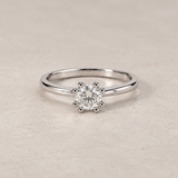 ANILLO SOLITARIO DIAMANTE EN OCHO GARRAS