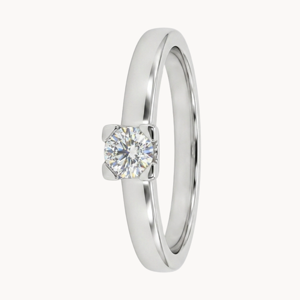 ANILLO SOLITARIO DIAMANTE EN CUATRO GARRAS