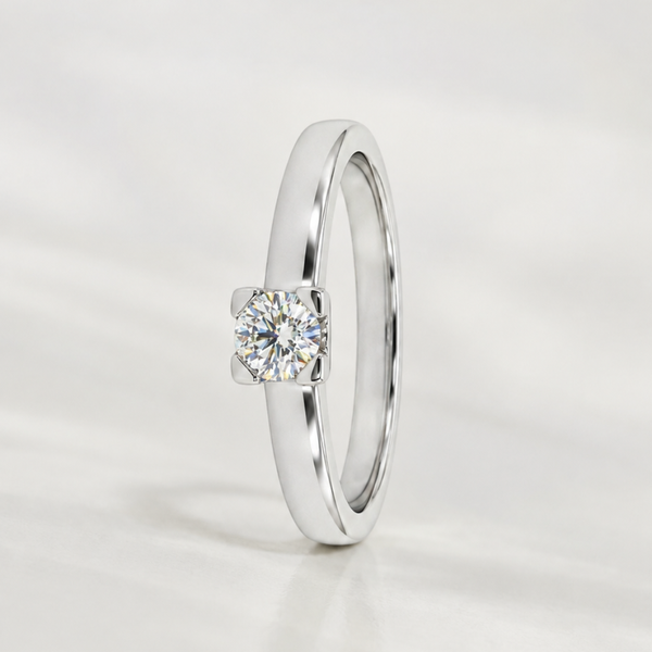 ANILLO SOLITARIO DIAMANTE EN CUATRO GARRAS