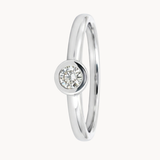 BEZEL-SET DIAMOND SOLITAIRE RING