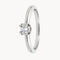 ANEL SOLITÁRIO COM DIAMANTE DE 0,30 QUILATES, GARRAS ARREDONDADAS, CERTIFICADO GIA