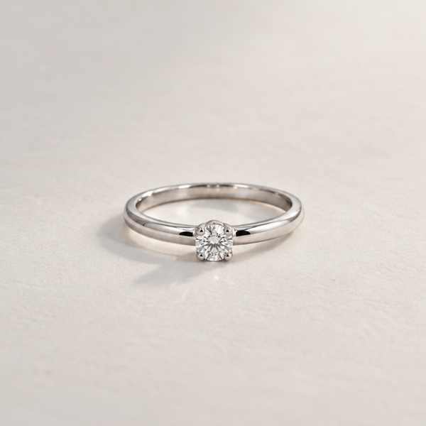 ANILLO SOLITARIO DIAMANTE BRILLANTE