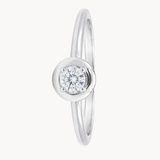 ANILLO DIAMANTE CENTRAL EN ORLA LISA