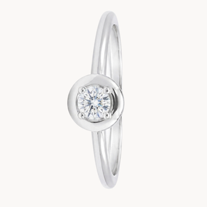 ANILLO DIAMANTE CENTRAL EN ORLA LISA