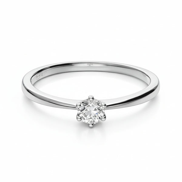 ANILLO SOLITARIO CON DIAMANTE 0.16 QUILATES VEGA