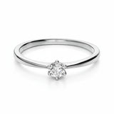 Solitaire Chaton Ring with 0.10 Carat Diamond Jodene