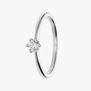 Solitaire Chaton Ring with 0.10 Carat Diamond Jodene