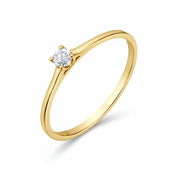ANILLO SOLITARIO CON DIAMANTE 0.11 QUILATES FRANZI
