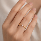 ANILLO SOLITARIO CON DIAMANTE 0.11 QUILATES FRANZI