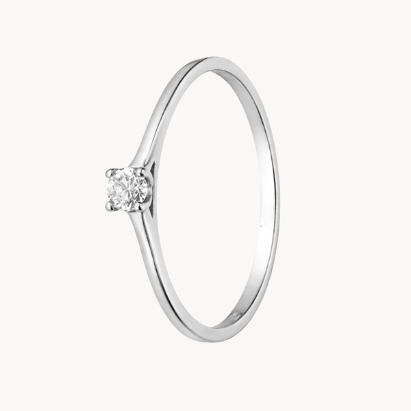 ANILLO SOLITARIO CON DIAMANTE 0.11 QUILATES FRANZI