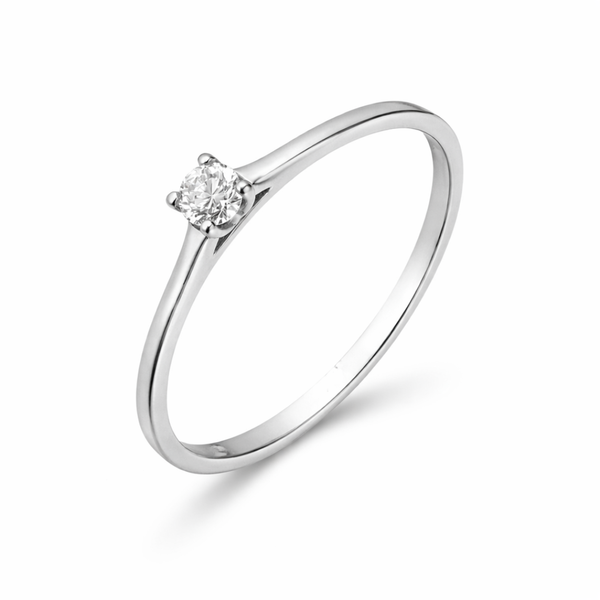 ANILLO SOLITARIO CON DIAMANTE 0.11 QUILATES FRANZI