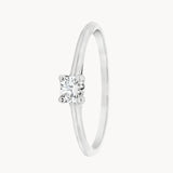 ANILLO SOLITARIO CUATRO GARRAS CON DIAMANTE 0.14 QUILATES GERTIE