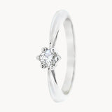 ANILLO SOLITARIO SEIS GARRAS CON DIAMANTE 0.17 QUILATES NELLA