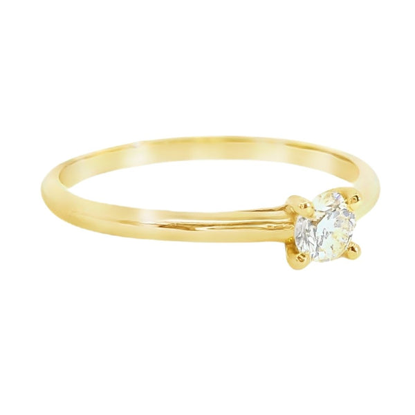 ANILLO SOLITARIO CUATRO GARRAS CON DIAMANTE 0.20 QUILATES GERTIE