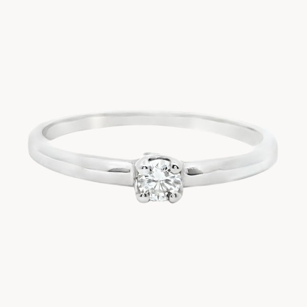 ANILLO SOLITARIO CON DIAMANTE 0.19 QUILATES NEFELI