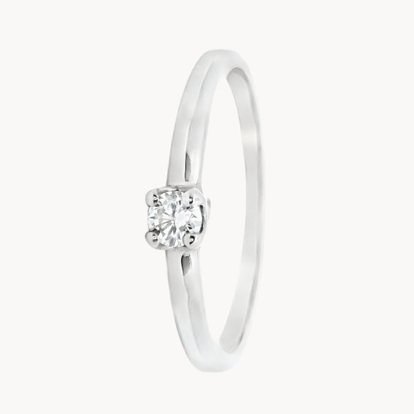 ANILLO SOLITARIO CON DIAMANTE 0.19 QUILATES NEFELI