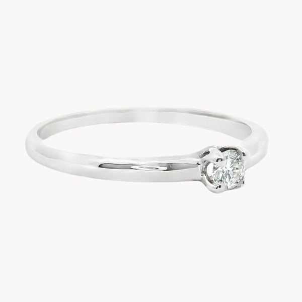ANILLO SOLITARIO CON DIAMANTE 0.19 QUILATES NEFELI