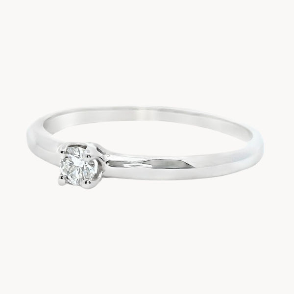 ANILLO SOLITARIO CON DIAMANTE 0.19 QUILATES NEFELI