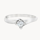 ANILLO SOLITARIO CON DIAMANTE 0.20 QUILATES GARNET