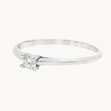 ANILLO SOLITARIO CUATRO GARRAS CON DIAMANTE 0.12 QUILATES GERTIE
