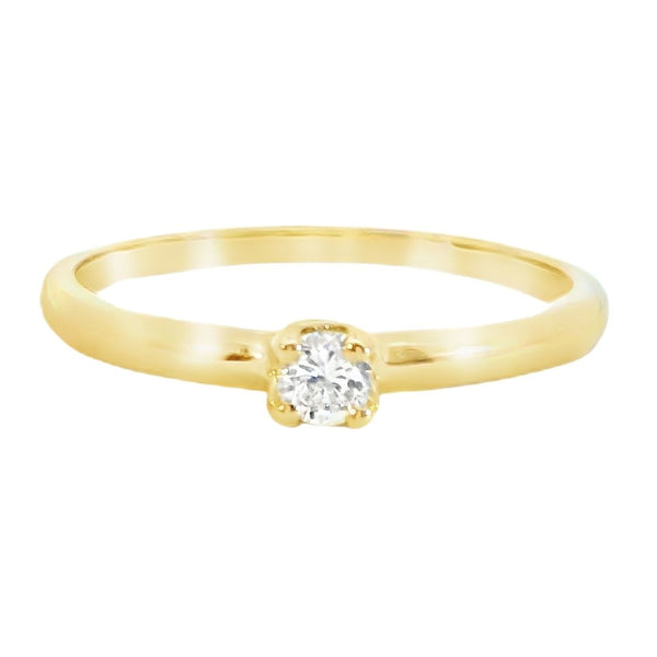 ANILLO SOLITARIO CON DIAMANTE 0.10 QUILATES NEFELI