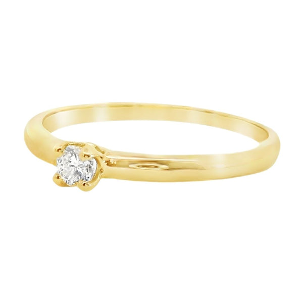 ANILLO SOLITARIO CON DIAMANTE 0.10 QUILATES NEFELI
