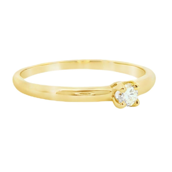 ANILLO SOLITARIO CON DIAMANTE 0.10 QUILATES NEFELI