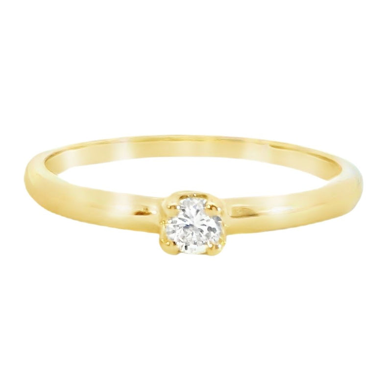 ANILLO SOLITARIO CON DIAMANTE 0.10 QUILATES NEFELI