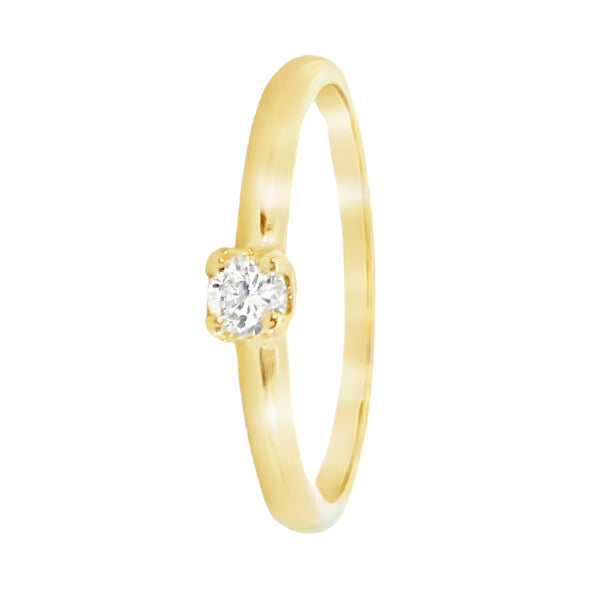 ANILLO SOLITARIO CON DIAMANTE 0.10 QUILATES NEFELI