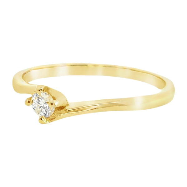 ANILLO SOLITARIO CON DIAMANTE 0.10 QUILATES GARNET