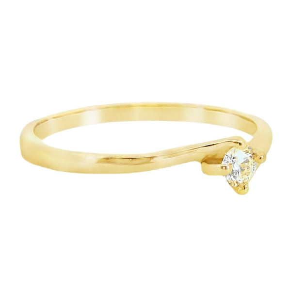 ANILLO SOLITARIO CON DIAMANTE 0.10 QUILATES GARNET