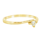 ANILLO SOLITARIO CON DIAMANTE 0.10 QUILATES GARNET
