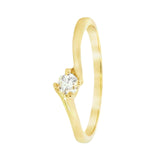 ANILLO SOLITARIO CON DIAMANTE 0.10 QUILATES GARNET