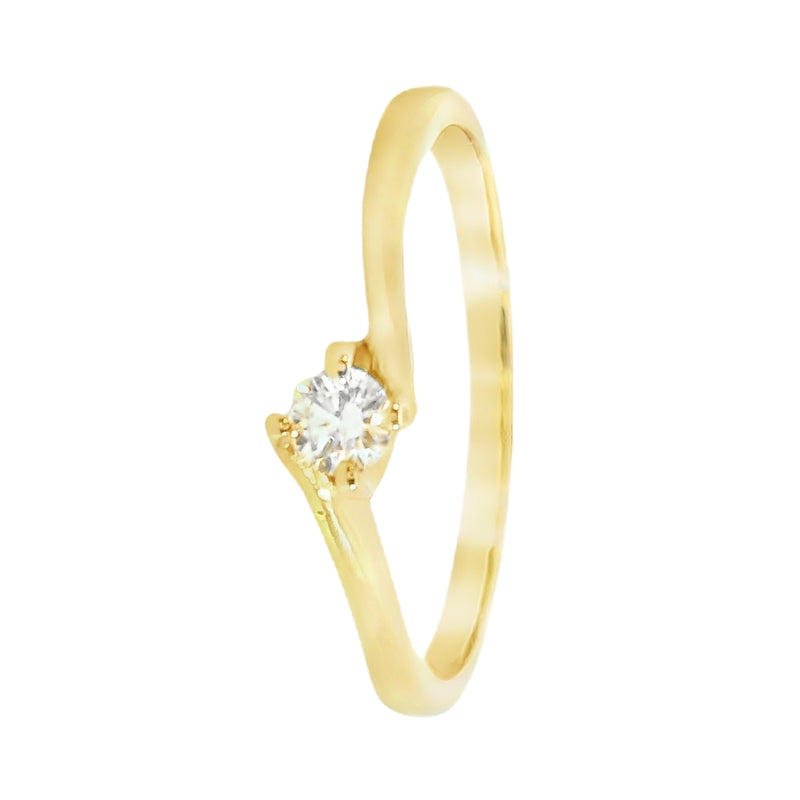 ANILLO SOLITARIO CON DIAMANTE 0.10 QUILATES GARNET