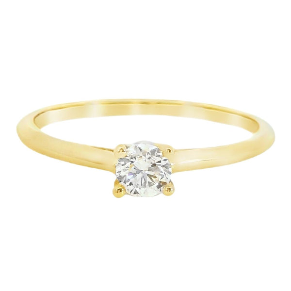ANILLO SOLITARIO CUATRO GARRAS CON DIAMANTE 0.15 QUILATES GERTIE