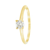 ANILLO SOLITARIO CUATRO GARRAS CON DIAMANTE 0.15 QUILATES GERTIE