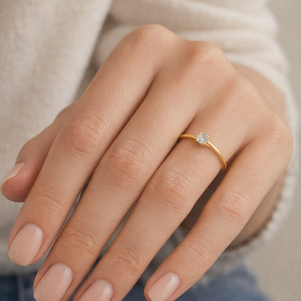 ANILLO SOLITARIO CON DIAMANTE 0.20 QUILATES ALISON