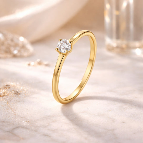 ANILLO SOLITARIO CON DIAMANTE 0.20 QUILATES ALISON