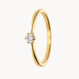 ANILLO SOLITARIO CON DIAMANTE 0.11 QUILATES BRIGID