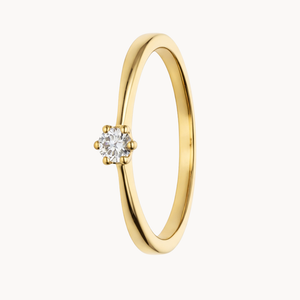 ANILLO SOLITARIO CON DIAMANTE 0.11 QUILATES BRIGID
