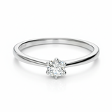 ANILLO SOLITARIO CON DIAMANTE 0.20 QUILATES AMBER