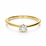 ANILLO SOLITARIO CON DIAMANTE 0.20 QUILATES AMBER