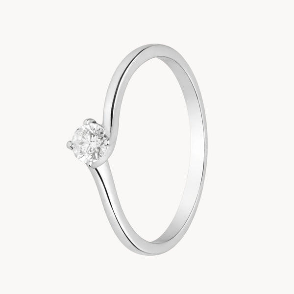 ANILLO SOLITARIO CON DIAMANTE 0.16 QUILATES LYDIE