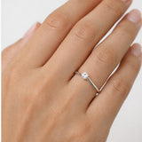 ANILLO SOLITARIO CON DIAMANTE 0.16 QUILATES LYDIE