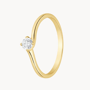 ANILLO SOLITARIO CON DIAMANTE 0.16 QUILATES LYDIE
