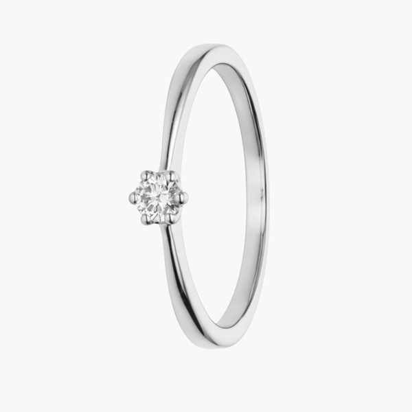 ANILLO SOLITARIO CON DIAMANTE 0.11 QUILATES BRIGID