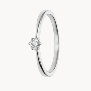 ANILLO SOLITARIO CON DIAMANTE 0.11 QUILATES BRIGID