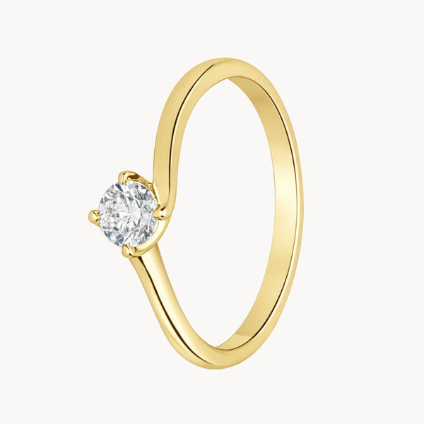 ANILLO SOLITARIO CON DIAMANTE 0.10 QUILATES KERRIE