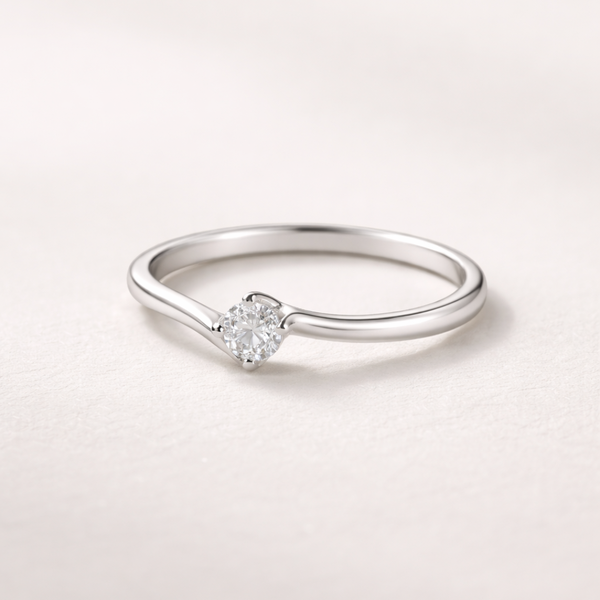 ANILLO SOLITARIO CON DIAMANTE 0.10 QUILATES MELINE