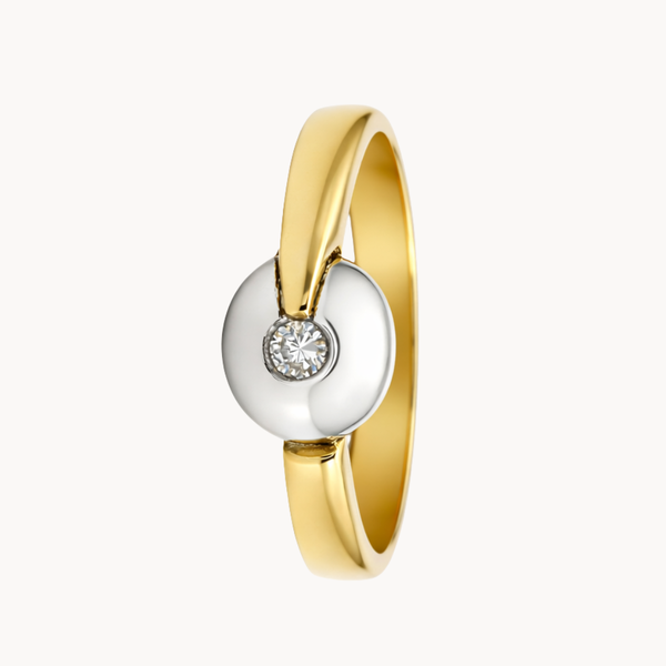 ANILLO BICOLOR CON DIAMANTE BRITTANY